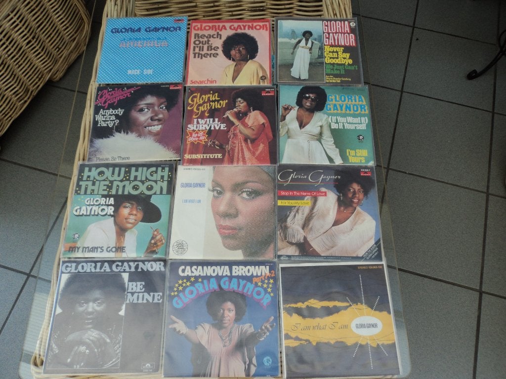 Gloria Gaynor: lot van 12 singles voor 5 euro!, Cd's en Dvd's, Gebruikt, 7 inch, Ophalen of Verzenden, Fotohoes