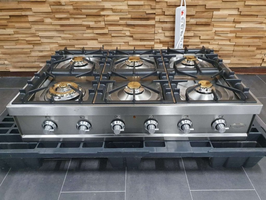 🔥Luxe inbouw / opbouw Boretti kookplaat 90cm RVS 6 pitten, Niet ingevuld, Tussenbouw, Niet ingevuld, Ophalen of Verzenden
