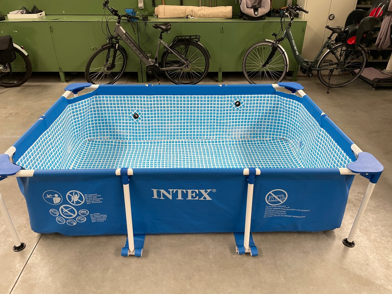 Zwembad intex 2,2m x 1,50m x 0,60m met filterpomp en zeil, Ophalen, Gebruikt