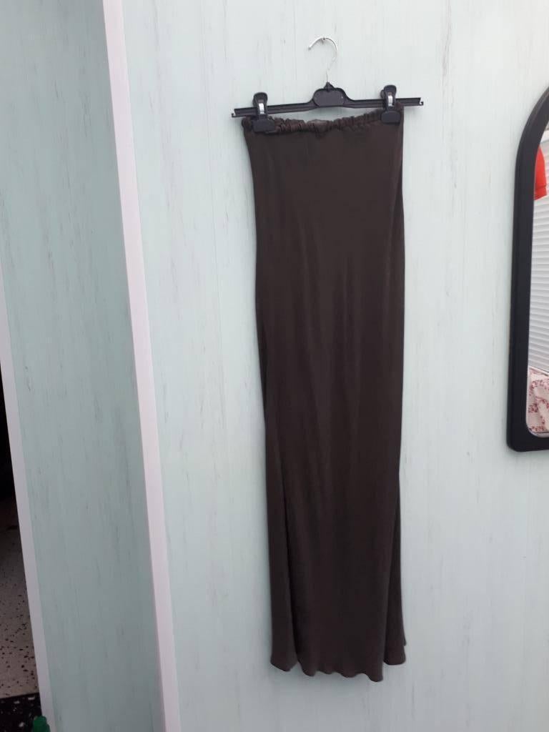 Très jolie jupe longue brun-gris de la marque Wax taille S, Enlèvement, Brun