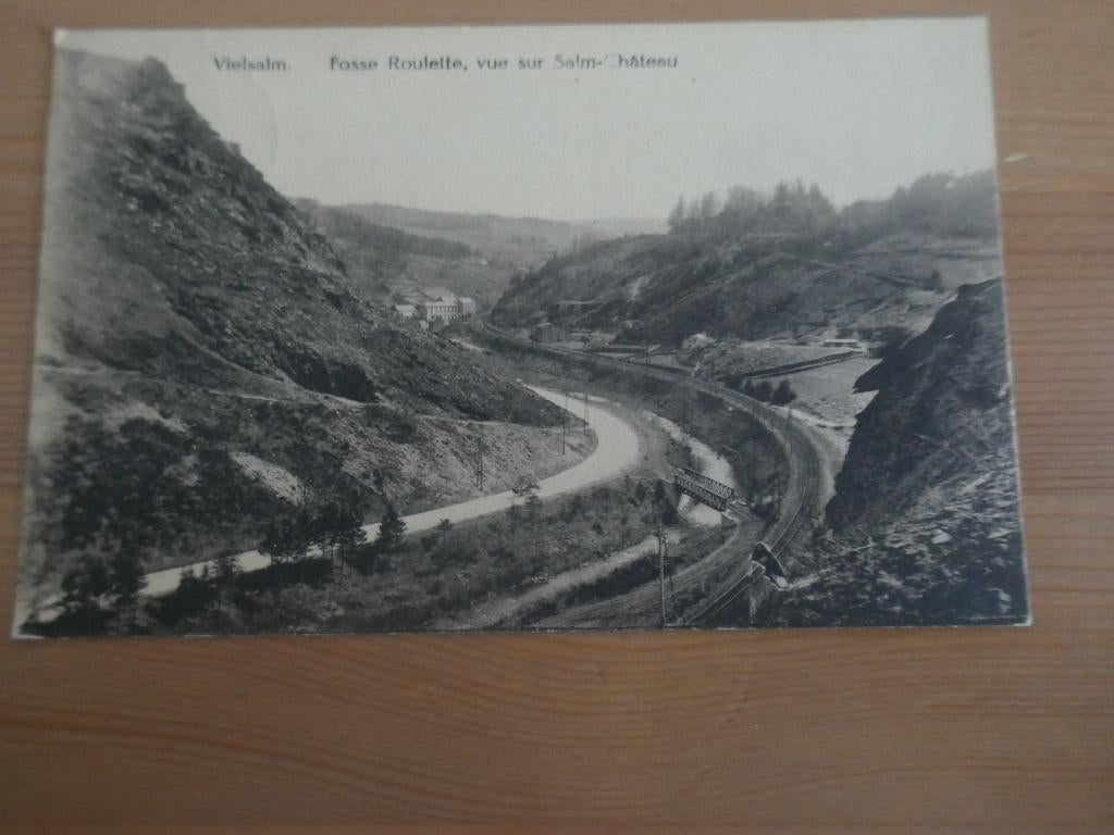 vielsalm vue sur le château de Salm Fosse Roulette, Collections, Envoi, Affranchie, Luxembourg
