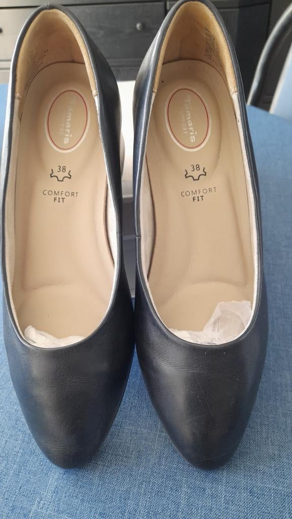 Pumps blauw leder  Tamaris, Kleding | Dames, Ophalen of Verzenden, Blauw, Pumps