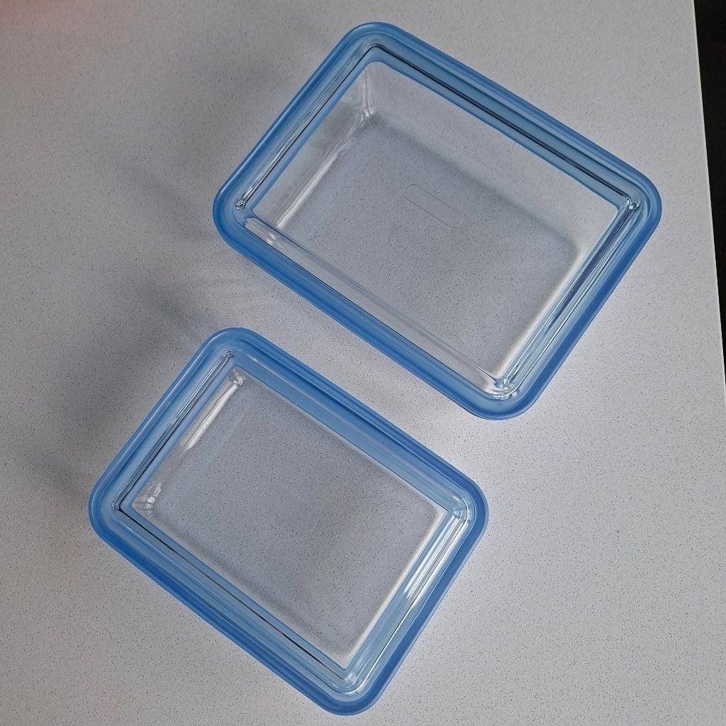 NIEUW: 2 Pyrex schotels met deksel, Ophalen, Nieuw, Glas, Overige typen