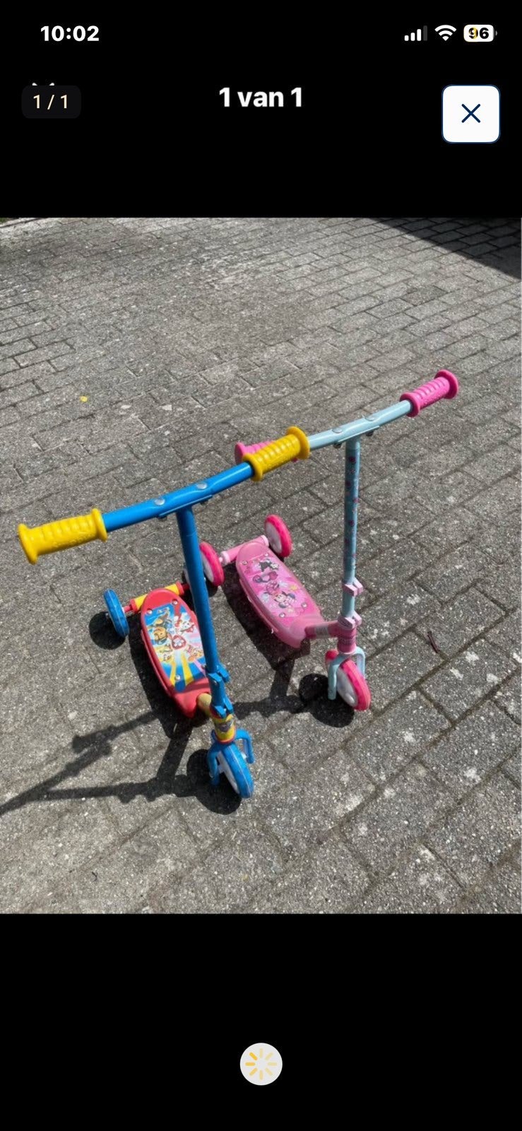 Kinderstep (ook apart te verkrijgen), Fietsen en Brommers, Ophalen, Zo goed als nieuw