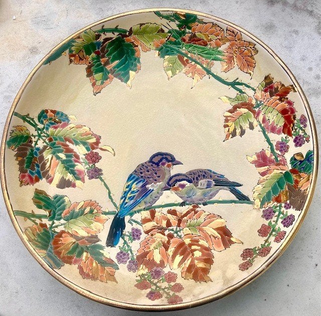 schaal Emaux de Longwy model F 1252, Antiek en Kunst, Ophalen of Verzenden
