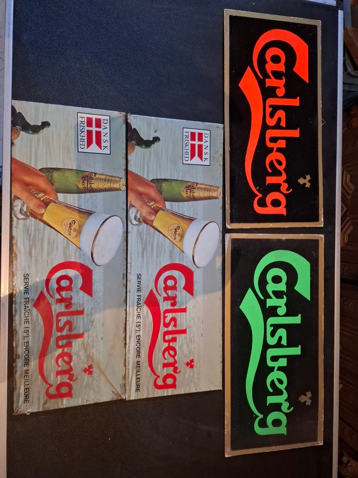lot 4  cartons publicitaire carlsberg, Collections, Enlèvement, Utilisé