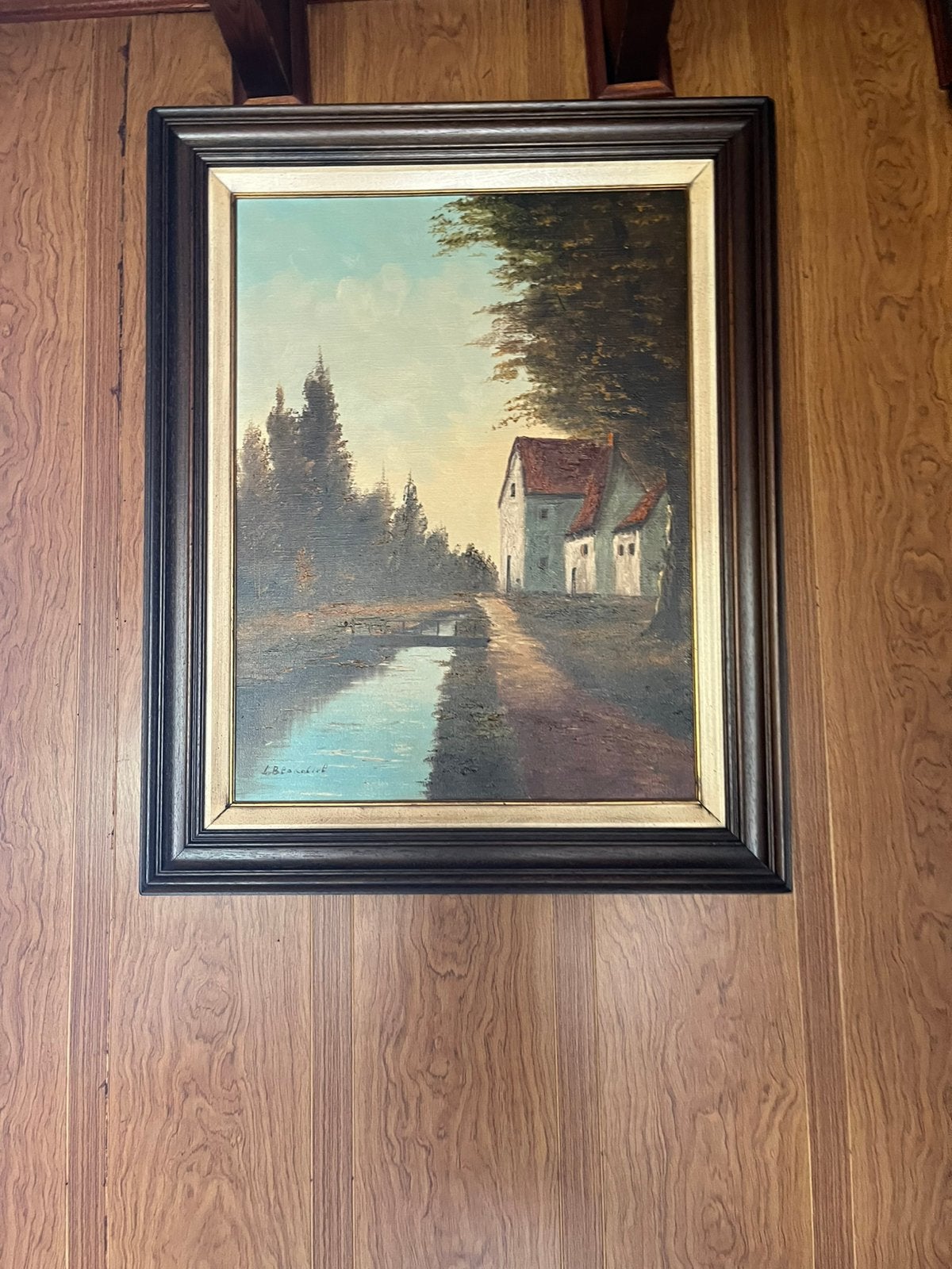 L.blondeel, Antiek en Kunst, Doek, Ophalen of Verzenden, Gesigneerd, Landschap