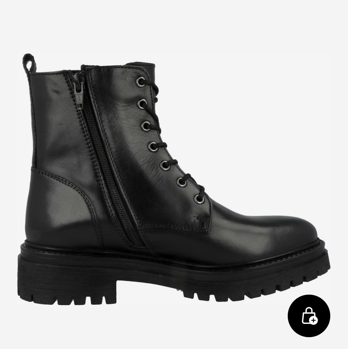 Bottines à lacets  GEOX en Noir   Comme neuf 39 40, Vêtements | Femmes, Enlèvement ou Envoi, Noir