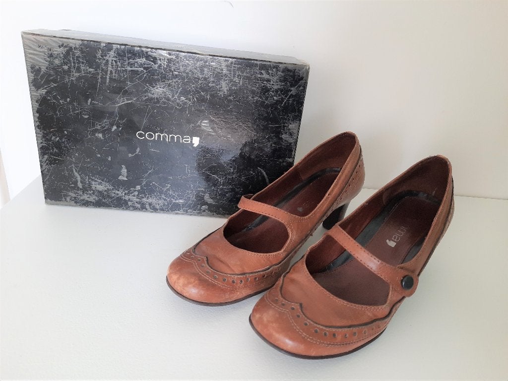 schoenen bruin leder/ COMMA / 40, Vêtements | Femmes, Chaussures, Enlèvement ou Envoi, Chaussures à haut talons, Brun, Porté