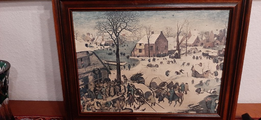 kader met afbeelding Breughel, Ophalen, Zo goed als nieuw, Met afbeelding