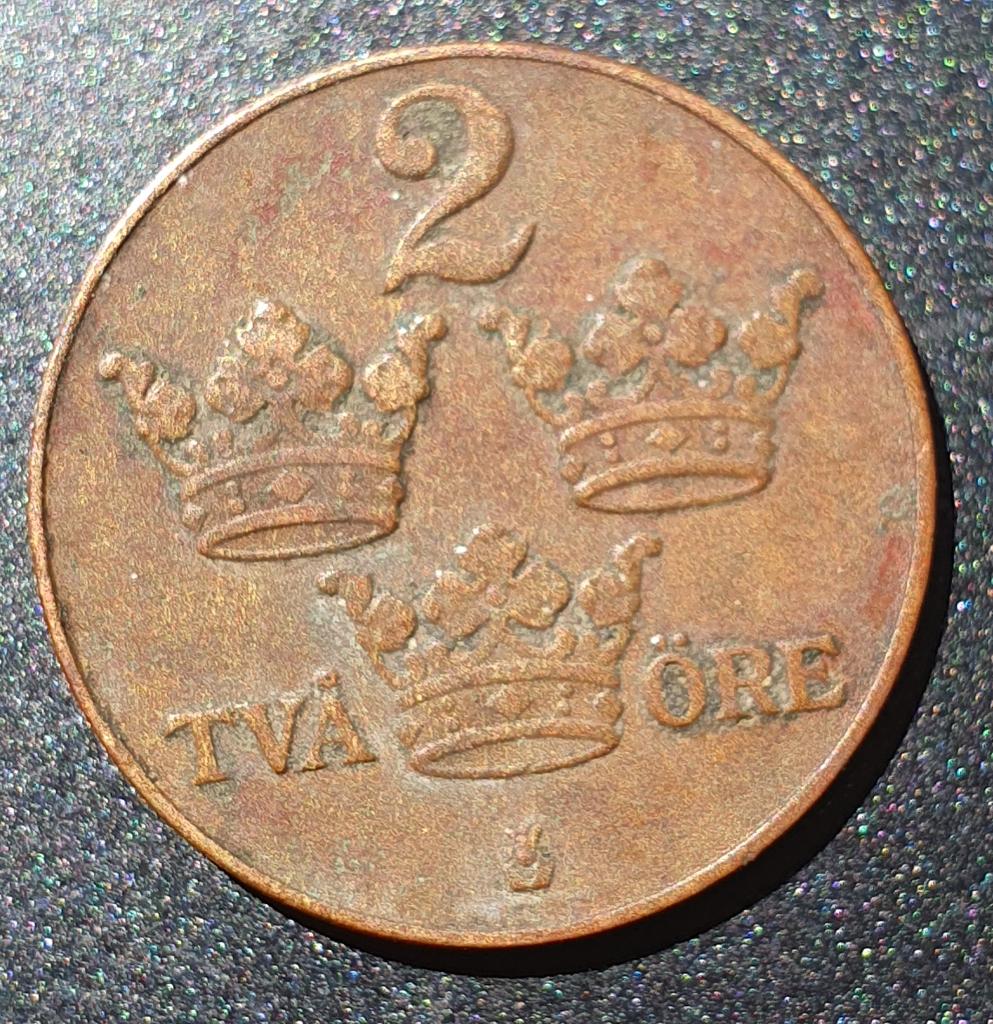 2 Öre - Gustavus V - 1937, Ophalen of Verzenden, Overige landen, Losse munt