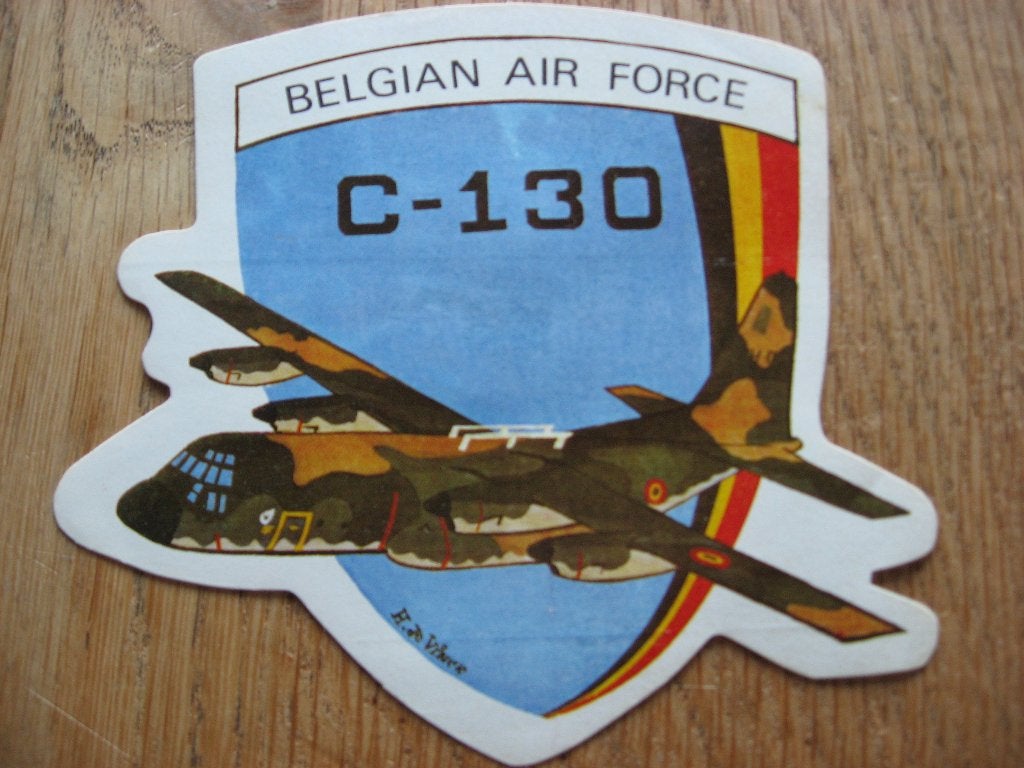 Belgian Air Force Sticker C-130 11,5 X 11 cm, Verzamelen, Ophalen of Verzenden, Nieuw, Overige typen