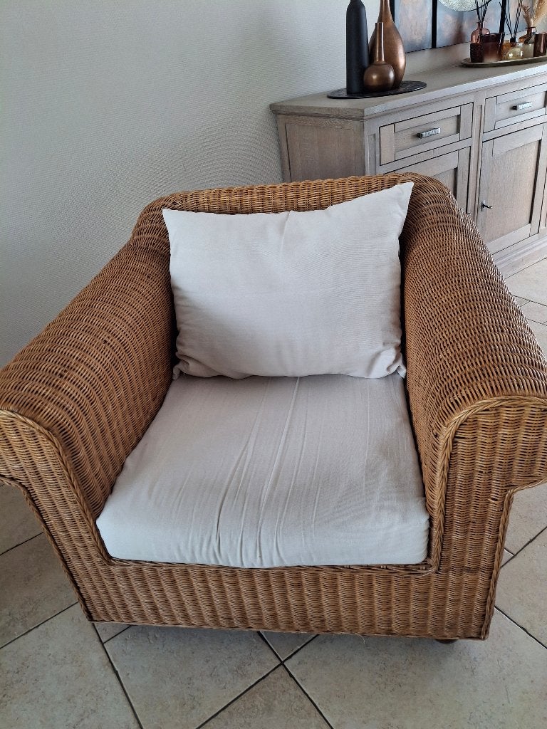 Rotan zetel, Huis en Inrichting, Ophalen, Zo goed als nieuw, Riet of Rotan