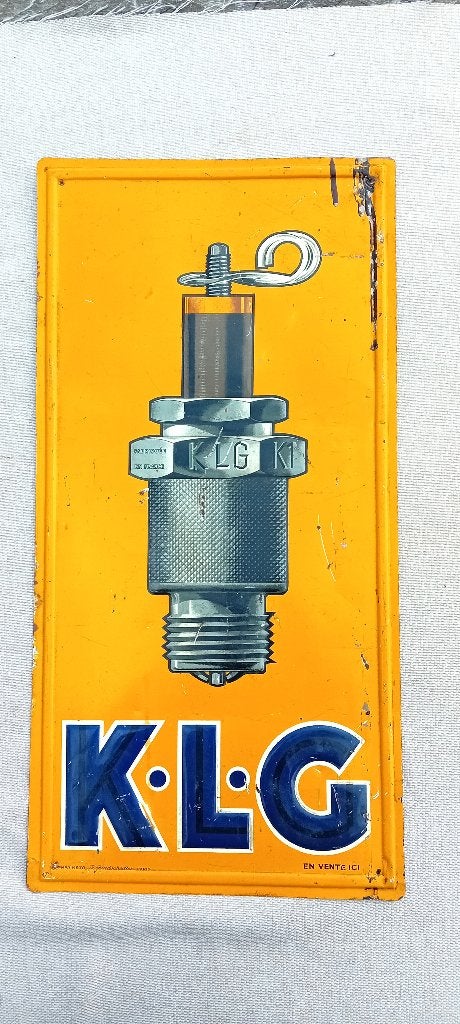 Rare panneau décoratif KLG vers 1950, Enlèvement ou Envoi, Utilisé, Panneau publicitaire