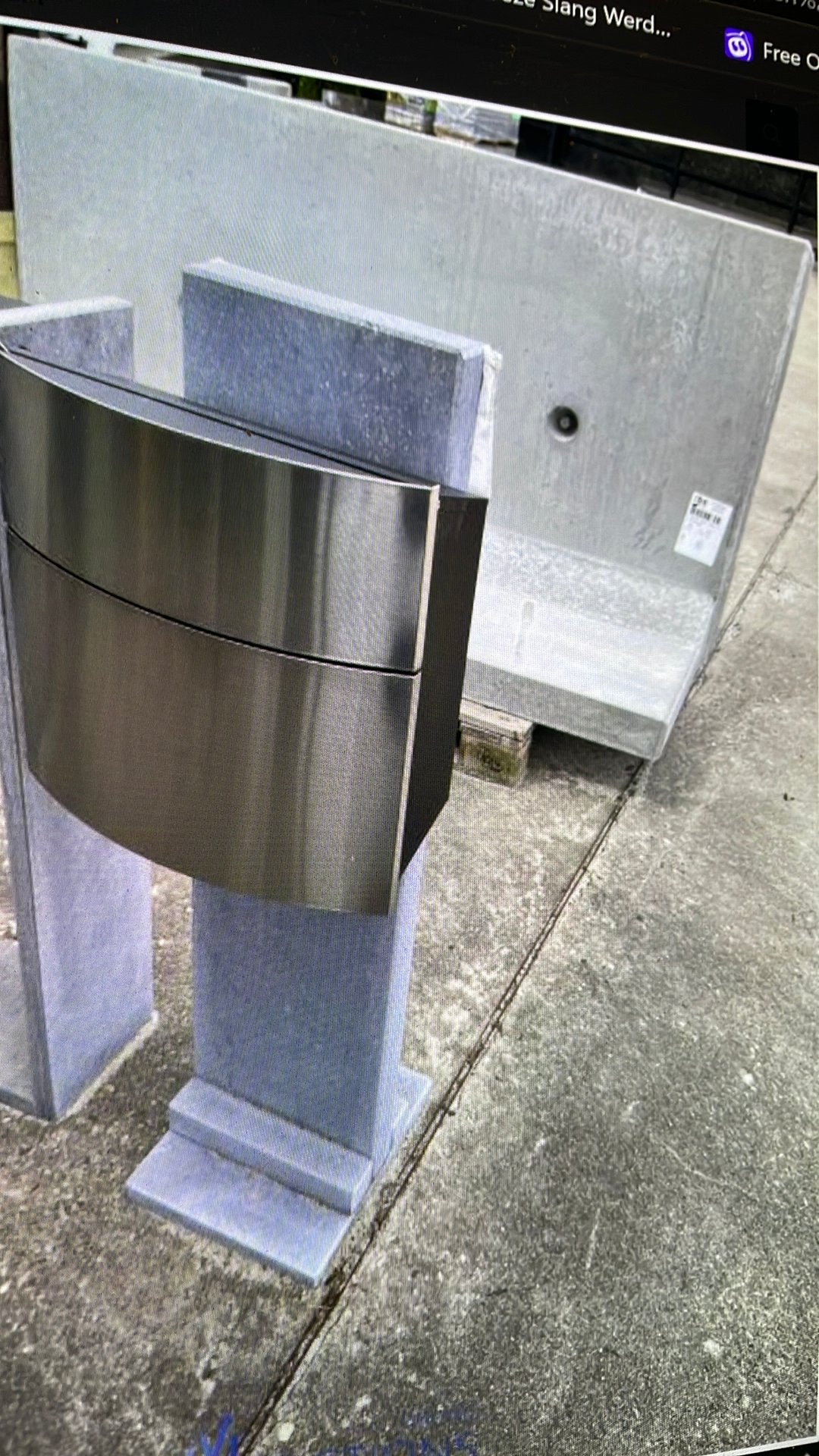 Brievenbus arduin met metalen bus, Ophalen, Nieuw, Hardsteen