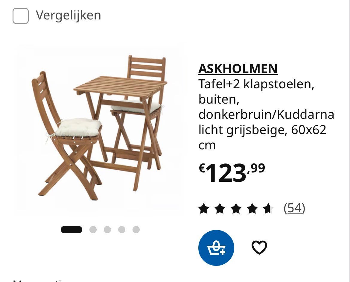 Tuinset Ikea 2 stuks, Tuin en Terras, Tuinsets en Loungesets, Ophalen, Zo goed als nieuw, Tuinset