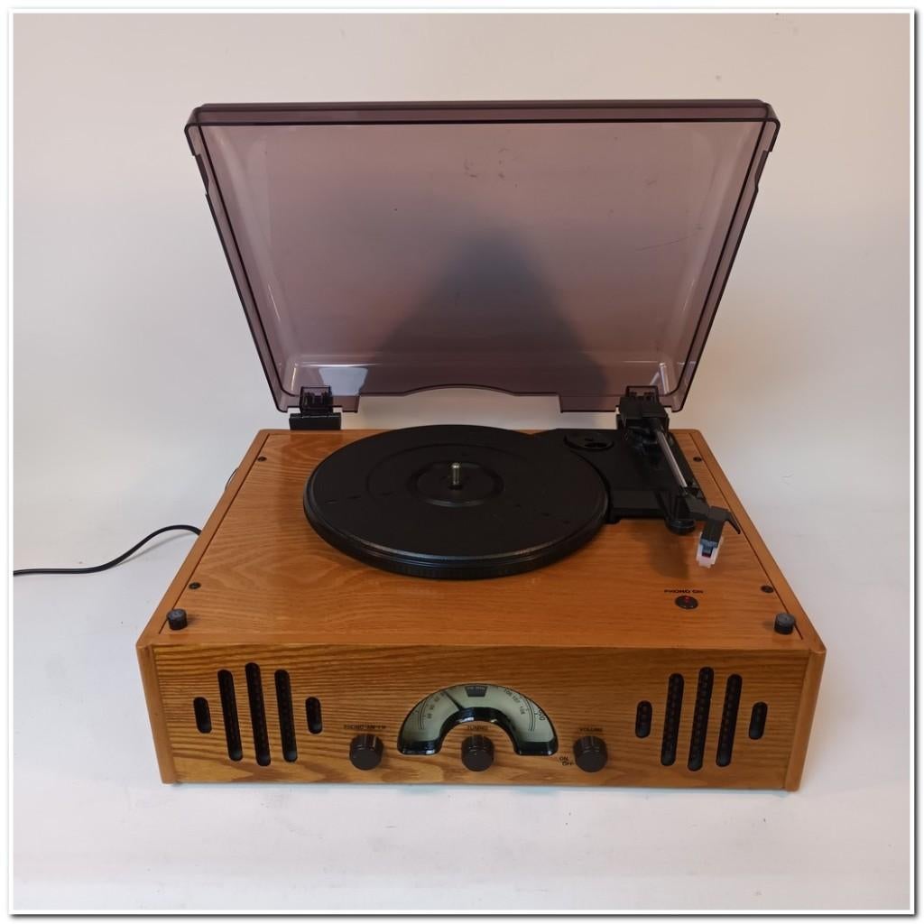 Retro houten platen speler in goede staat, Verzamelen, Ophalen