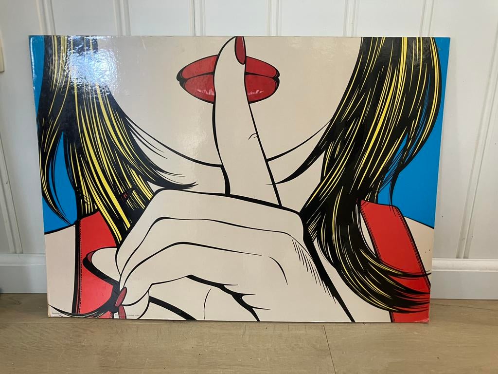 Iconische IKEA popart-print  "Sssshhh" -Deborah Azzopardi., Antiek en Kunst, Ophalen