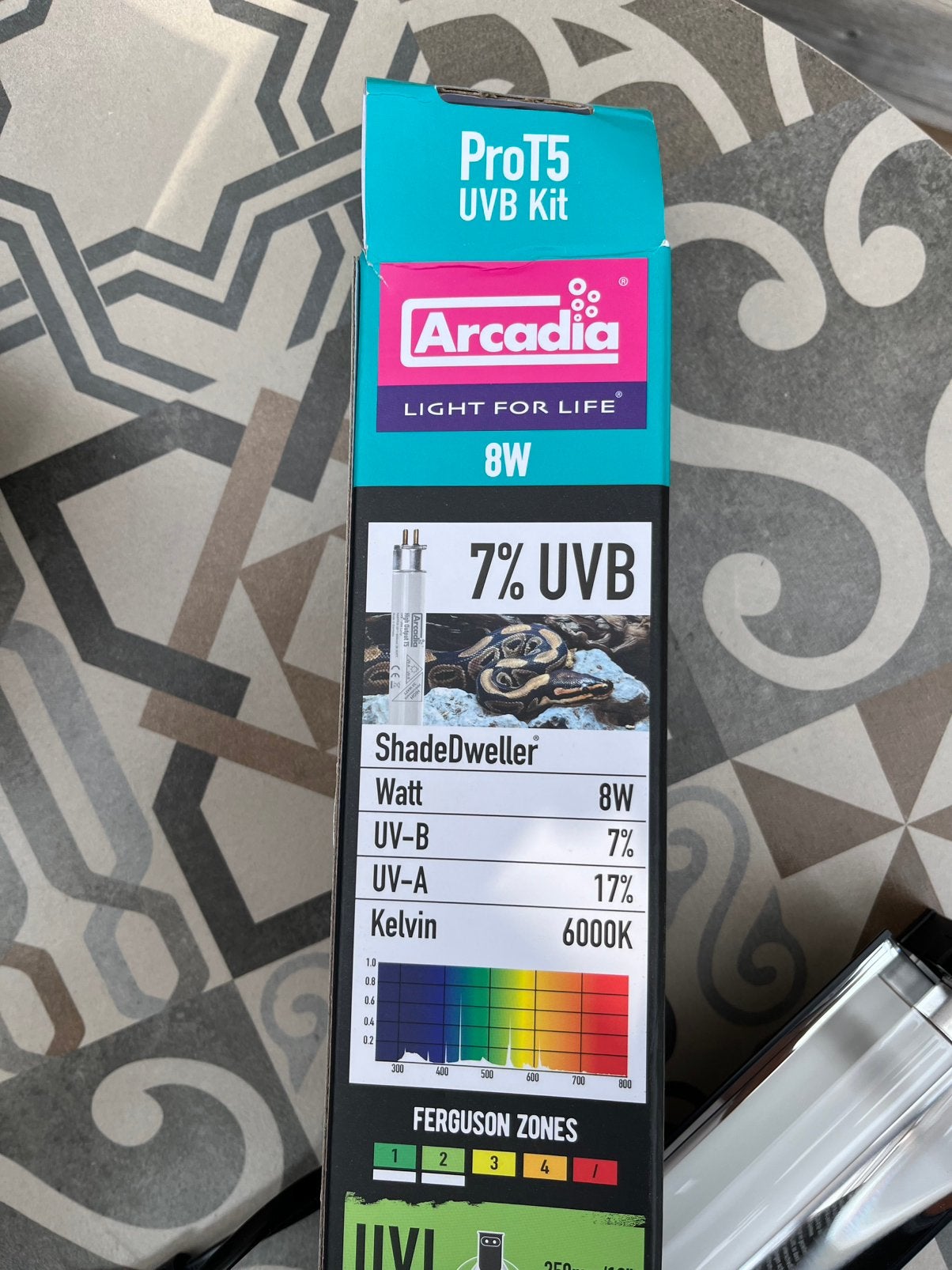 Arcadia Pro T5 UVB lamp, Dieren en Toebehoren, Reptielen en Amfibieën | Toebehoren, Zo goed als nieuw, Terrarium of Paludarium