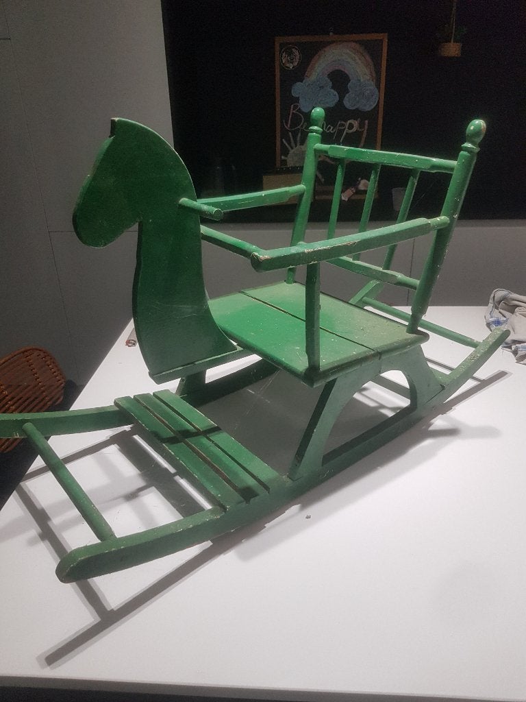 Houten schommelpaard, Enlèvement, Utilisé, Jouet à Rouler ou à Bascule
