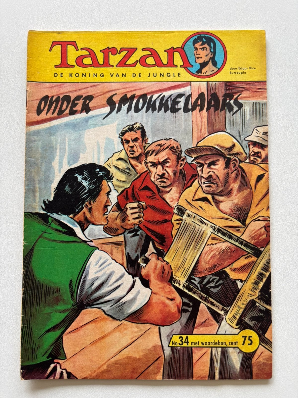 Tarzan strip nr 34 Onder smokkelaars ( zwart wit ), Eén comic, Ophalen, Gelezen