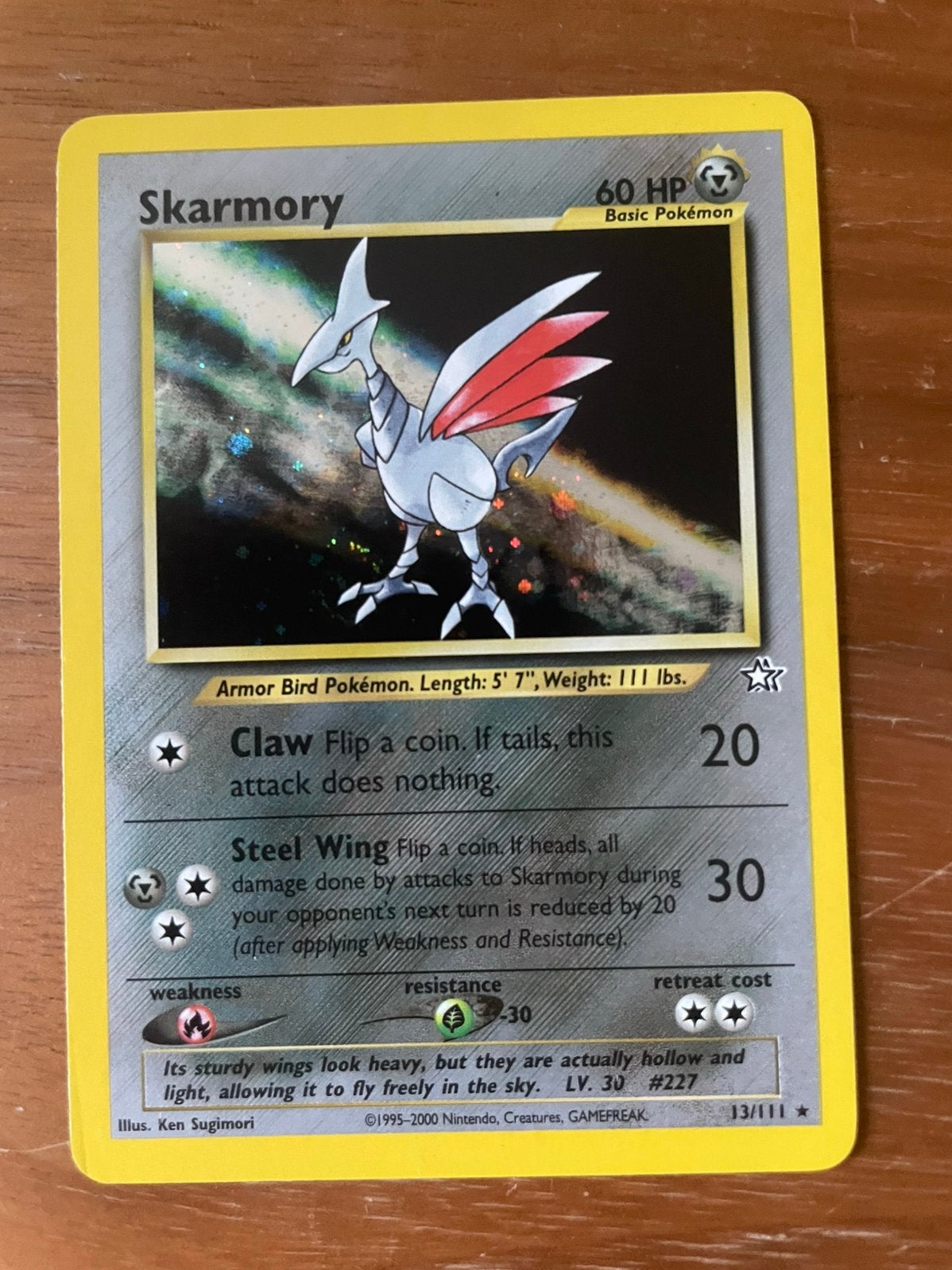 Skarmory holo neo, Enlèvement ou Envoi, Comme neuf, Cartes en vrac, Foil