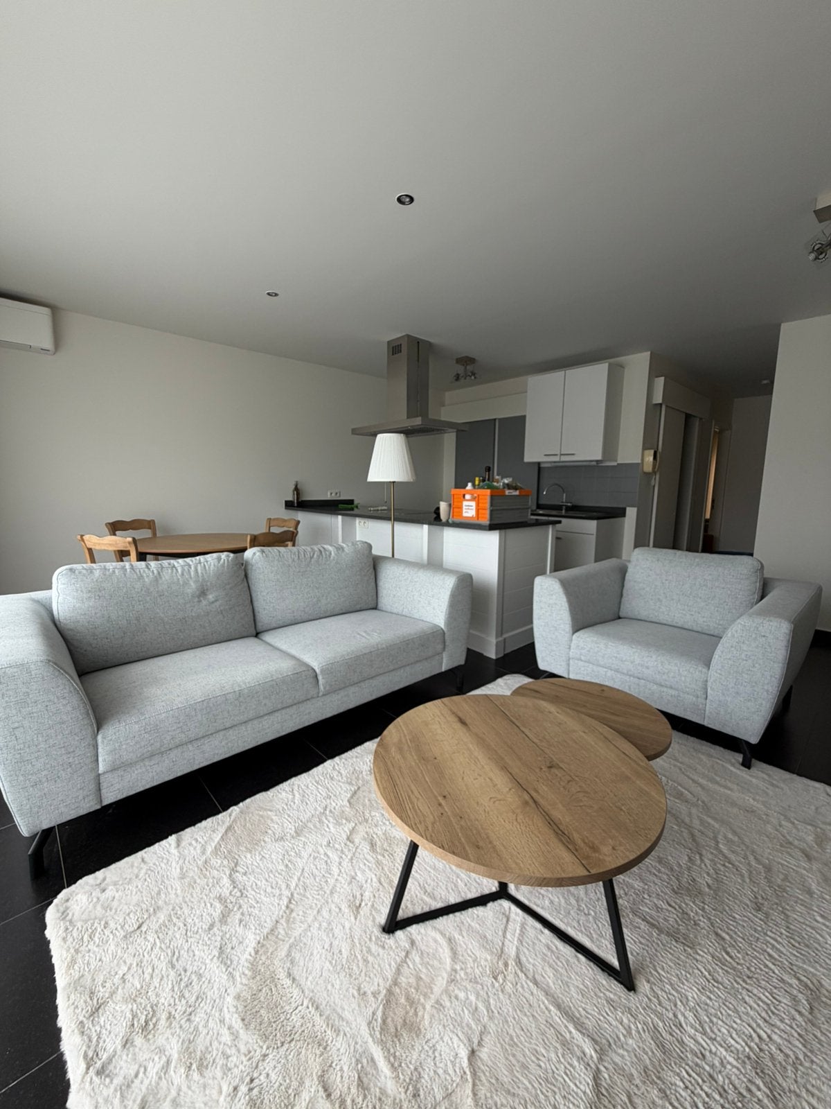 Grijze Zetelset – 3-zit + Fauteuil, Maison & Meubles, Canapés | Sofas & Chaises Longues, Comme neuf, Tissus, Enlèvement