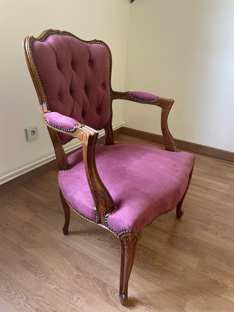 Twee Louis XVI stoelen met antieke salontafel, Ophalen