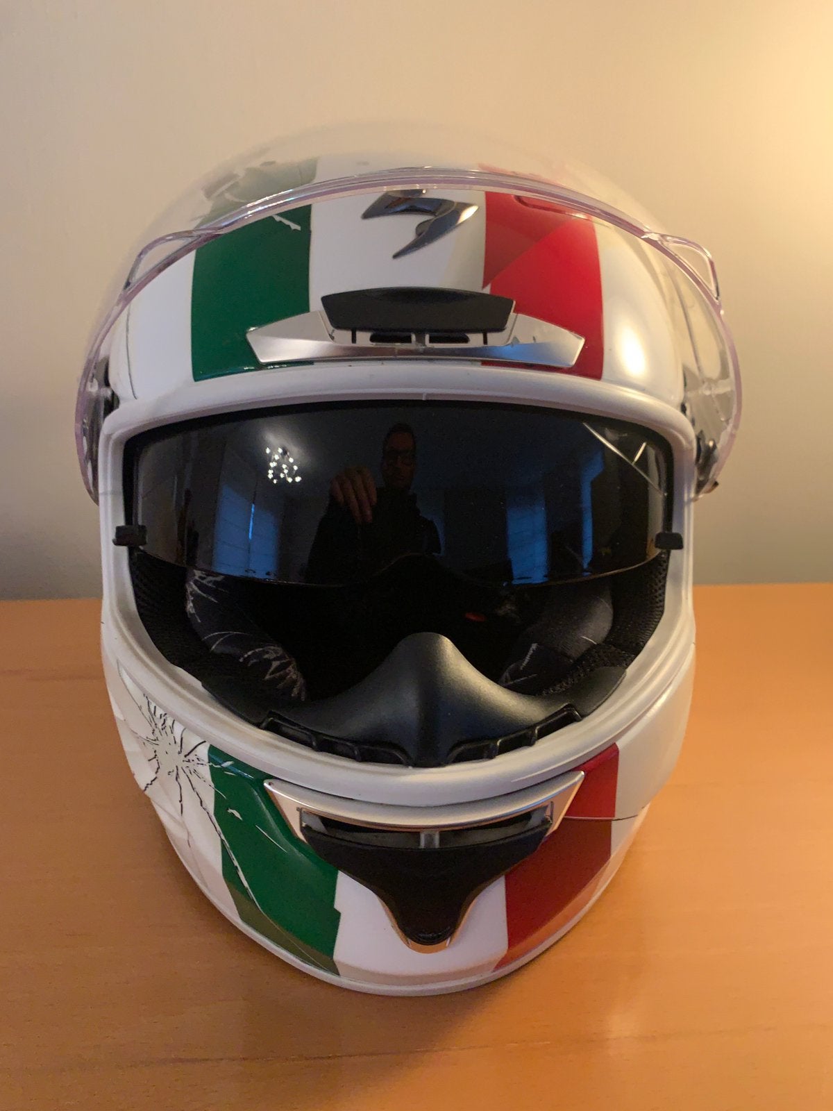 Scorpion integraalhelm L: 59 - 60 tricolore, Motoren, Overige merken, Heren, Ophalen of Verzenden, Integraalhelm