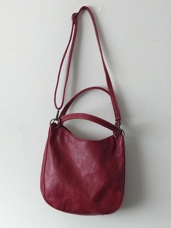 Sac à main rouge framboise Ines Delaure, Enlèvement ou Envoi, Rouge, Cuir