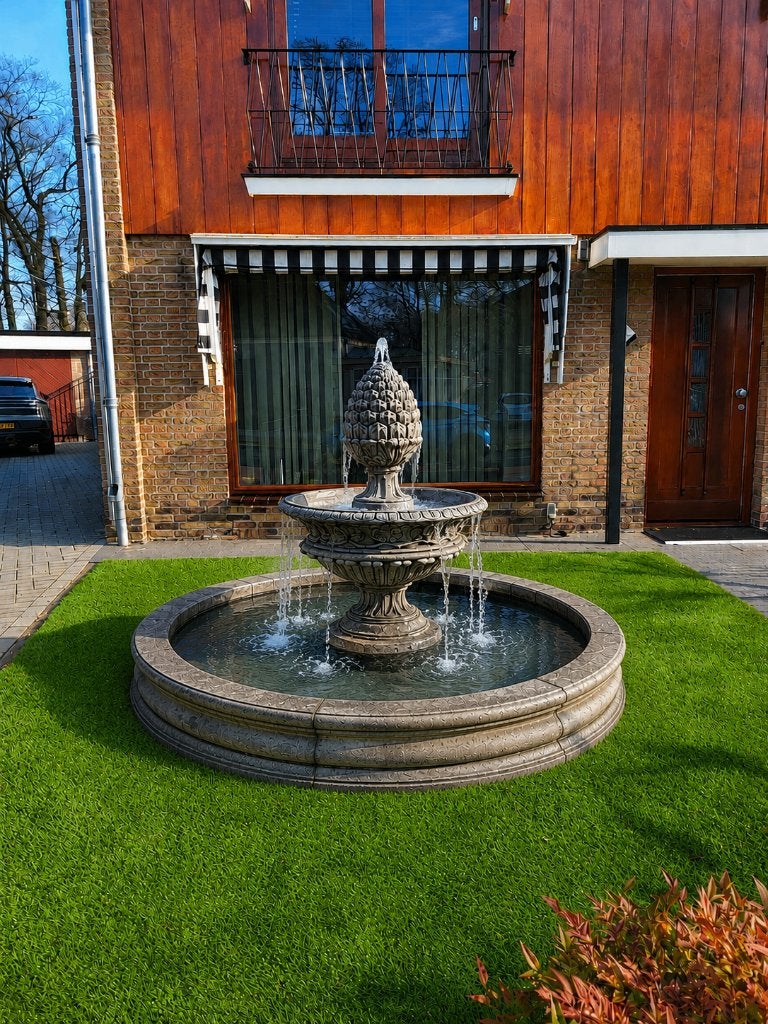 Grande fontaine en pomme de pin avec rebord, Jardin & Terrasse, Enlèvement, Neuf, Béton, Fontaine
