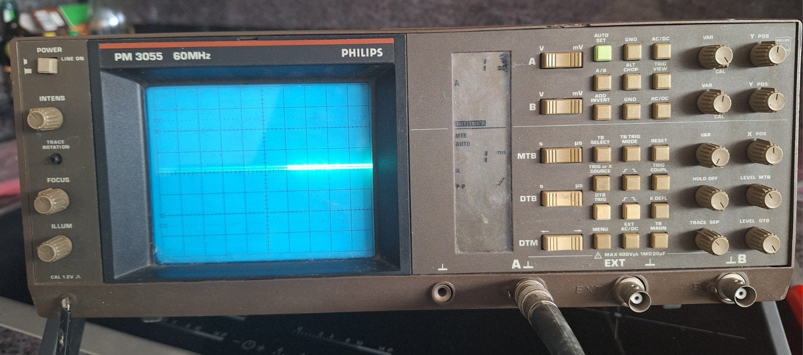 Philips oscilloscoop PM3055 onderdelen of herstelling., Ophalen, Gebruikt