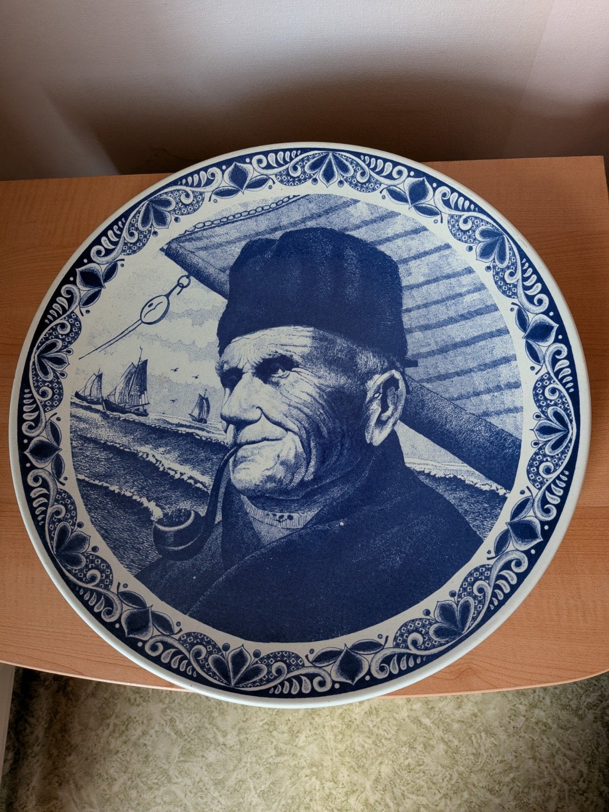 Delfts blauw wandbord., Ophalen