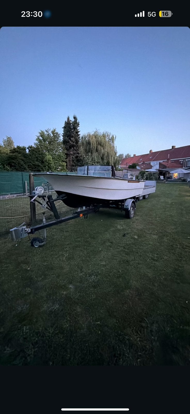 50 pk plezierbootje, Ophalen, Gebruikt