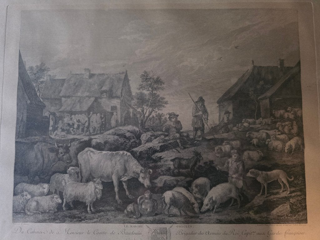 Tableau Eau Forte gravure, Eau-forte, Enlèvement ou Envoi, 35 cm, 45 cm