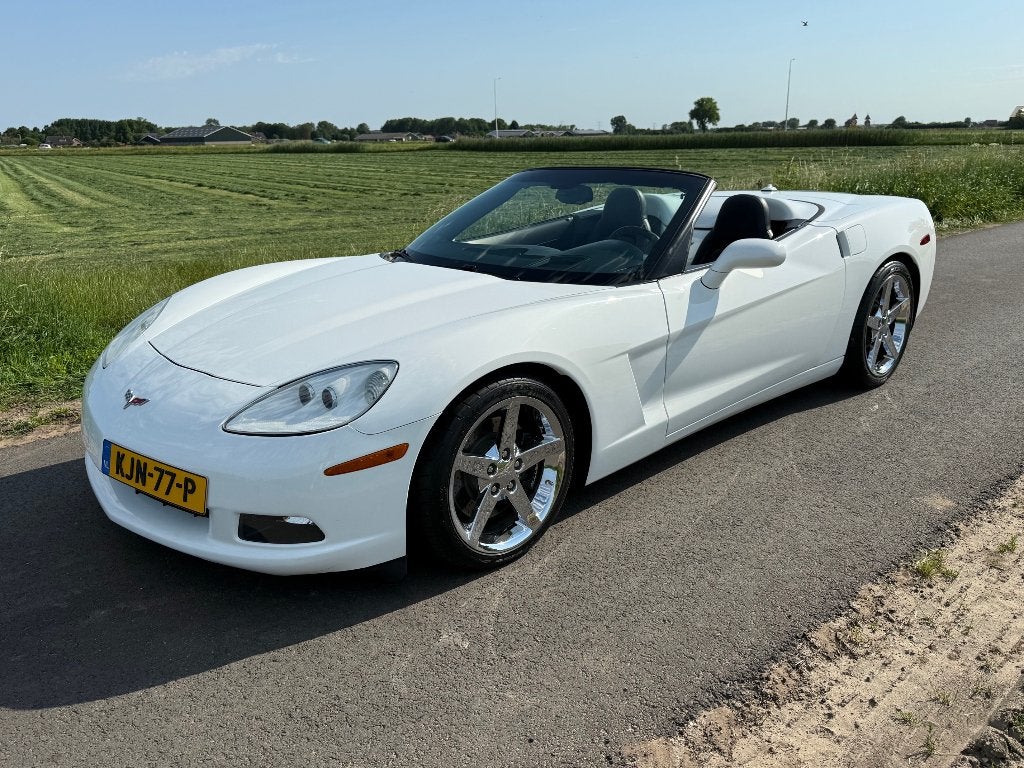 Zeer nette 2005 Chevrolet Corvette C6 cabriolet incl. btw, Auto's, Automaat, Achterwielaandrijving, Cabriolet, Wit