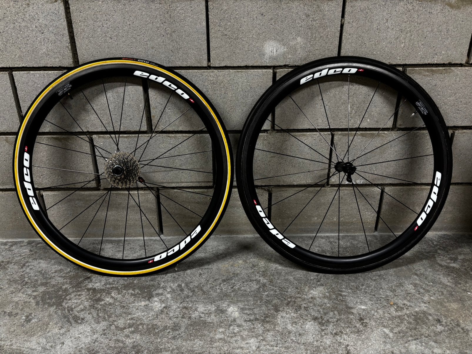 Edco Pillon Light ProSport Carbon wielset – Tubular, Enlèvement, Utilisé, Carbone, Racefiets