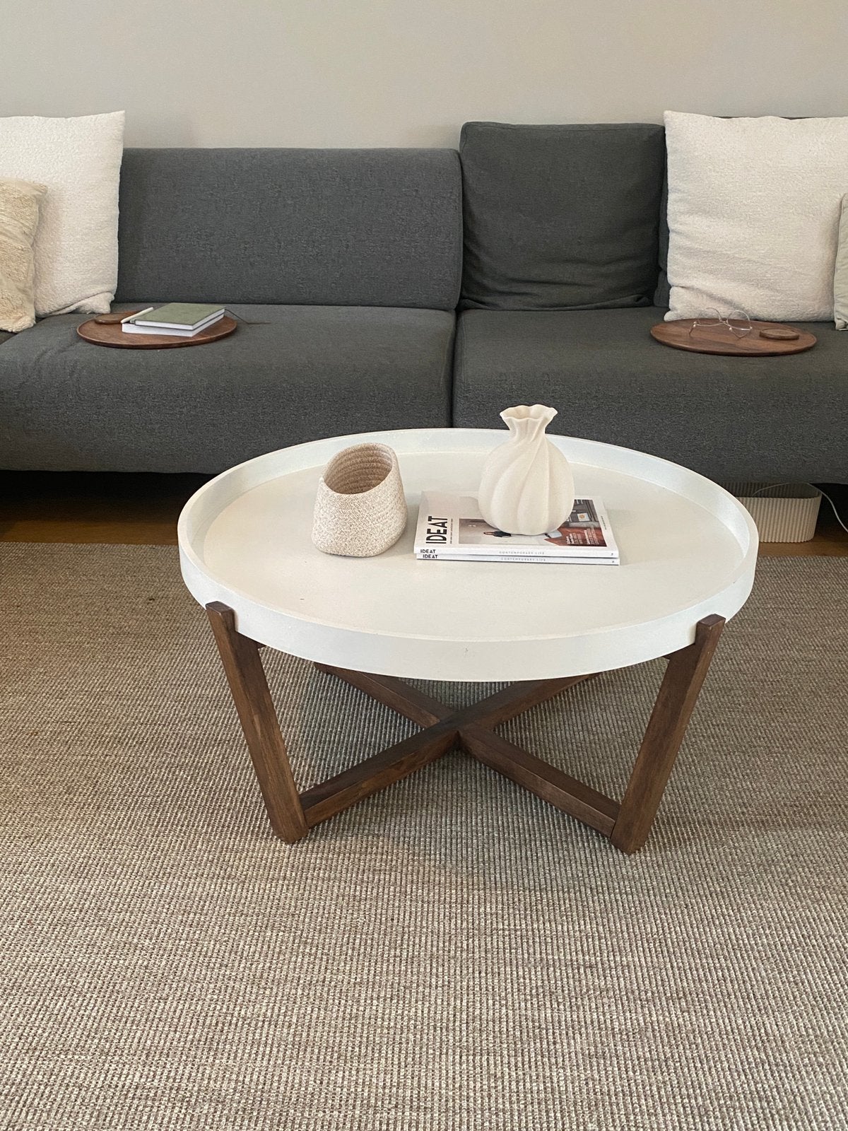 Salontafel rond, Huis en Inrichting, Ophalen, Zo goed als nieuw, Rond