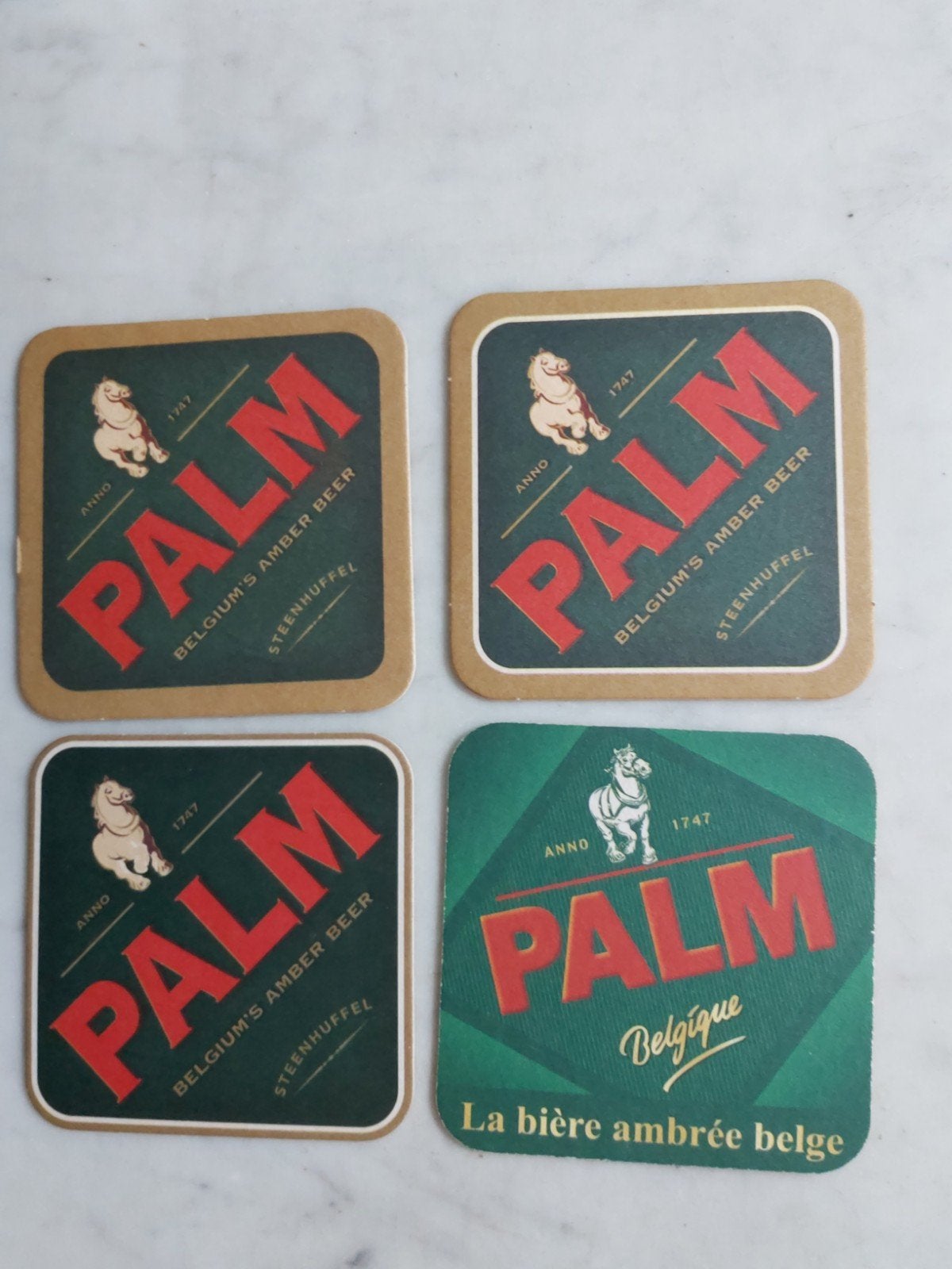 Palm bierkaartjes 4 stuks, Ophalen of Verzenden