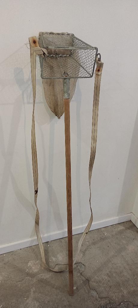 Cueille-fruit ancien en fer et bois-outil verger fonctionnel, Enlèvement, Utilisé, Autres types