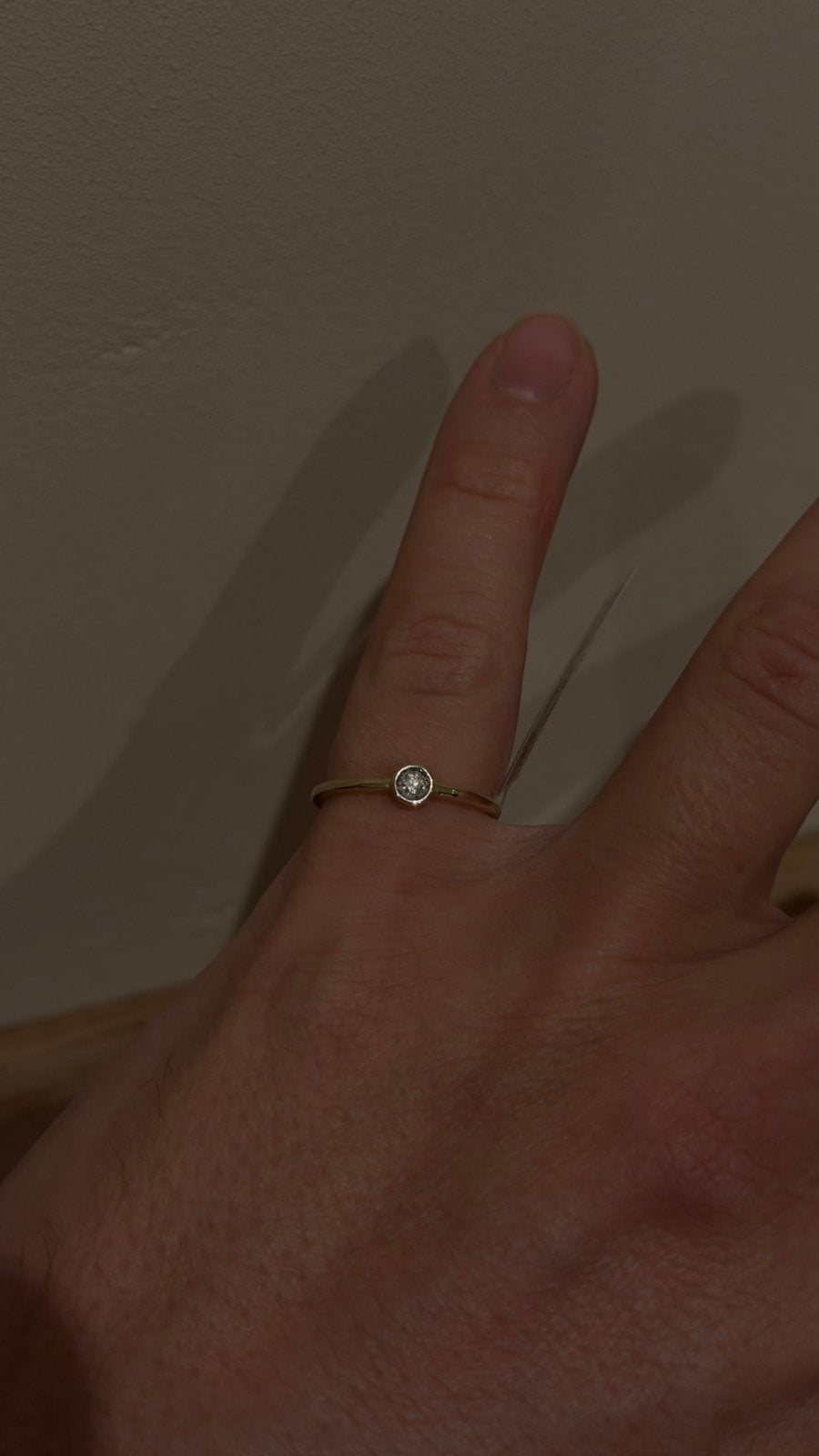 14 karaat gouden ring met diamantcertificaat!, Nieuw, Ophalen of Verzenden, Dame, Goud