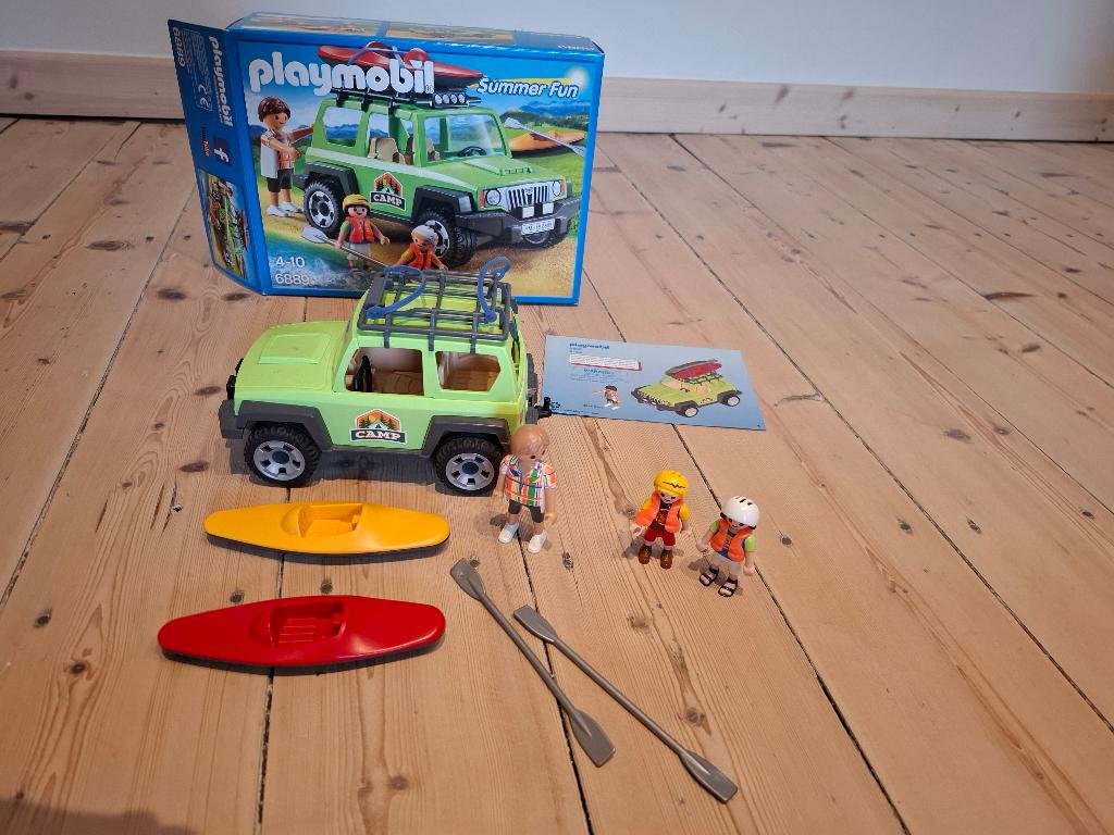 Playmobil familieterreinwagen met kayaks, Kinderen en Baby's, Speelgoed | Playmobil, Ophalen of Verzenden, Zo goed als nieuw, Complete set