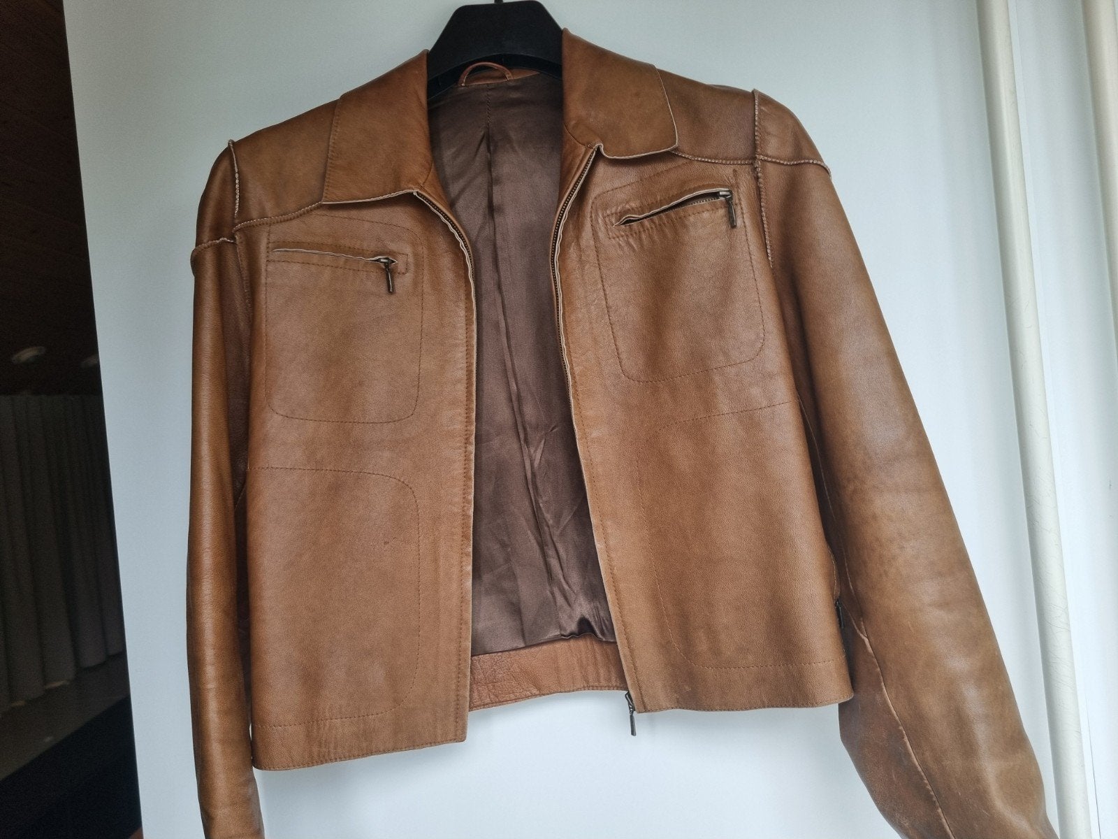 lederen dames vest Lamon-nuytens M38, Kleding | Dames, Bruin, Zo goed als nieuw, Jasje, Lamon Nuytens