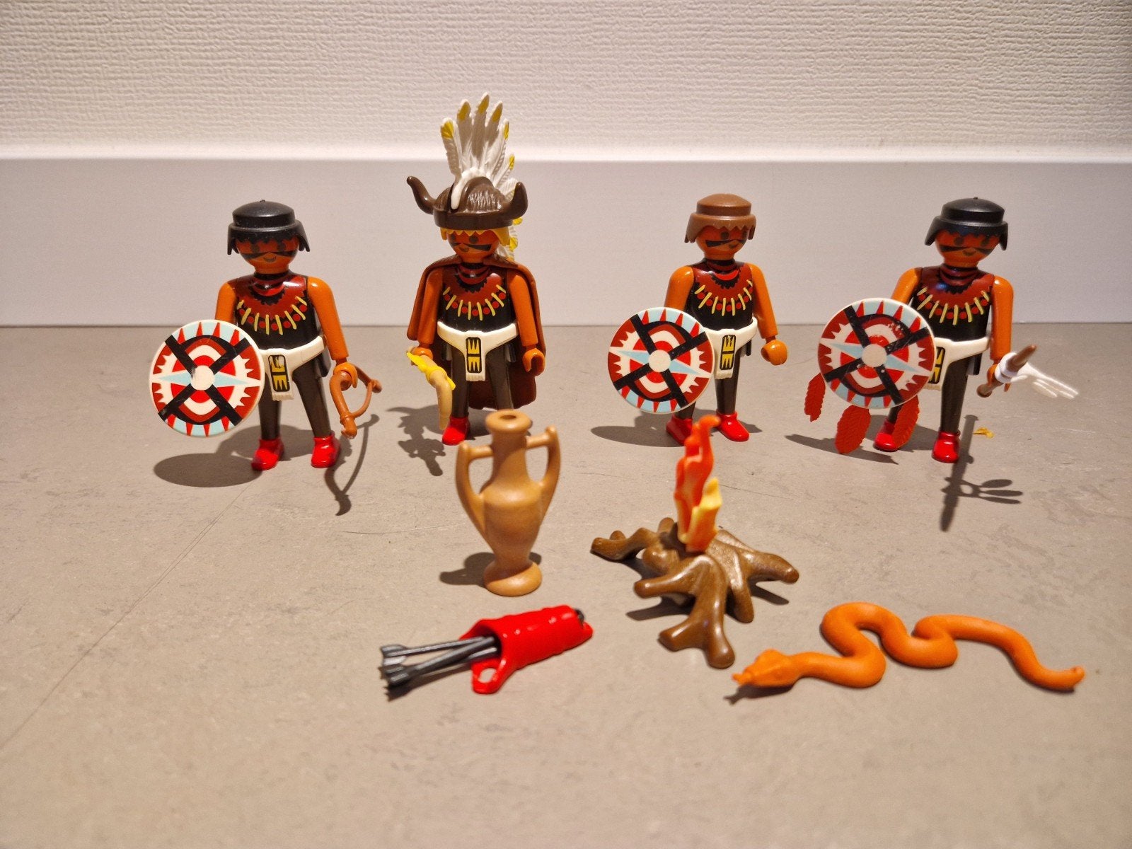 playmobil indianen set, Ophalen of Verzenden, Zo goed als nieuw, Losse onderdelen, Figuren