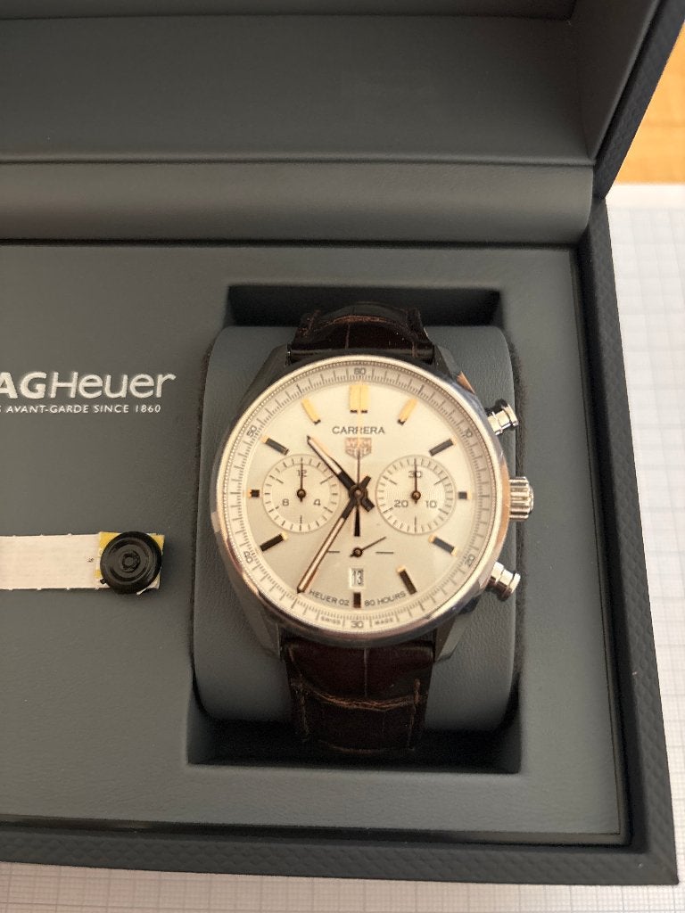 horloge Tag Heuer 02 Carrera, Ophalen, Leer, Polshorloge, Zo goed als nieuw