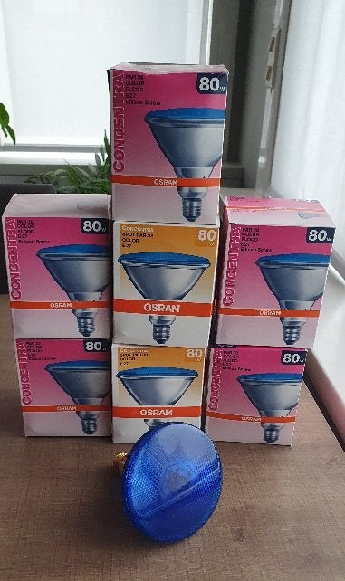 25 gekleurde spots PAR 38, Ophalen, Nieuw, Licht