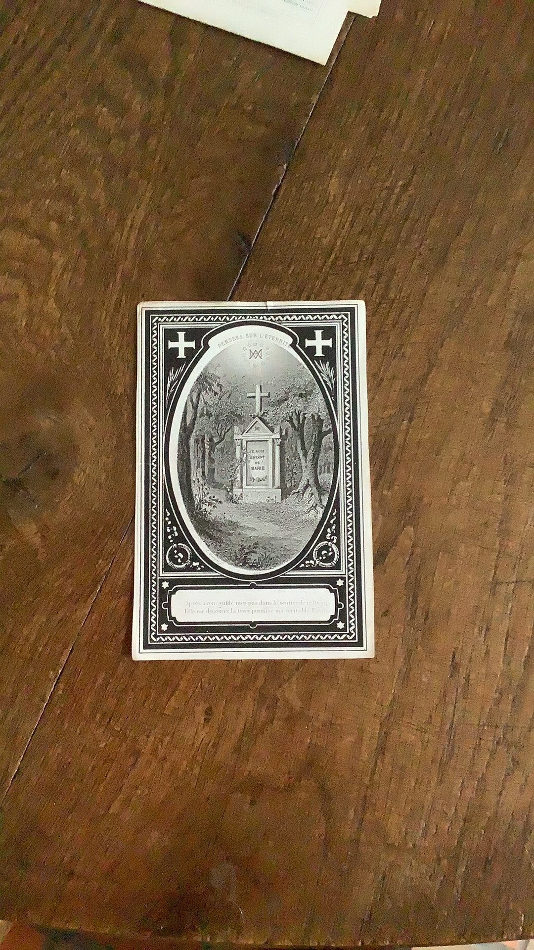 Ancienne carte de décès Lokeren 1871, Enlèvement ou Envoi