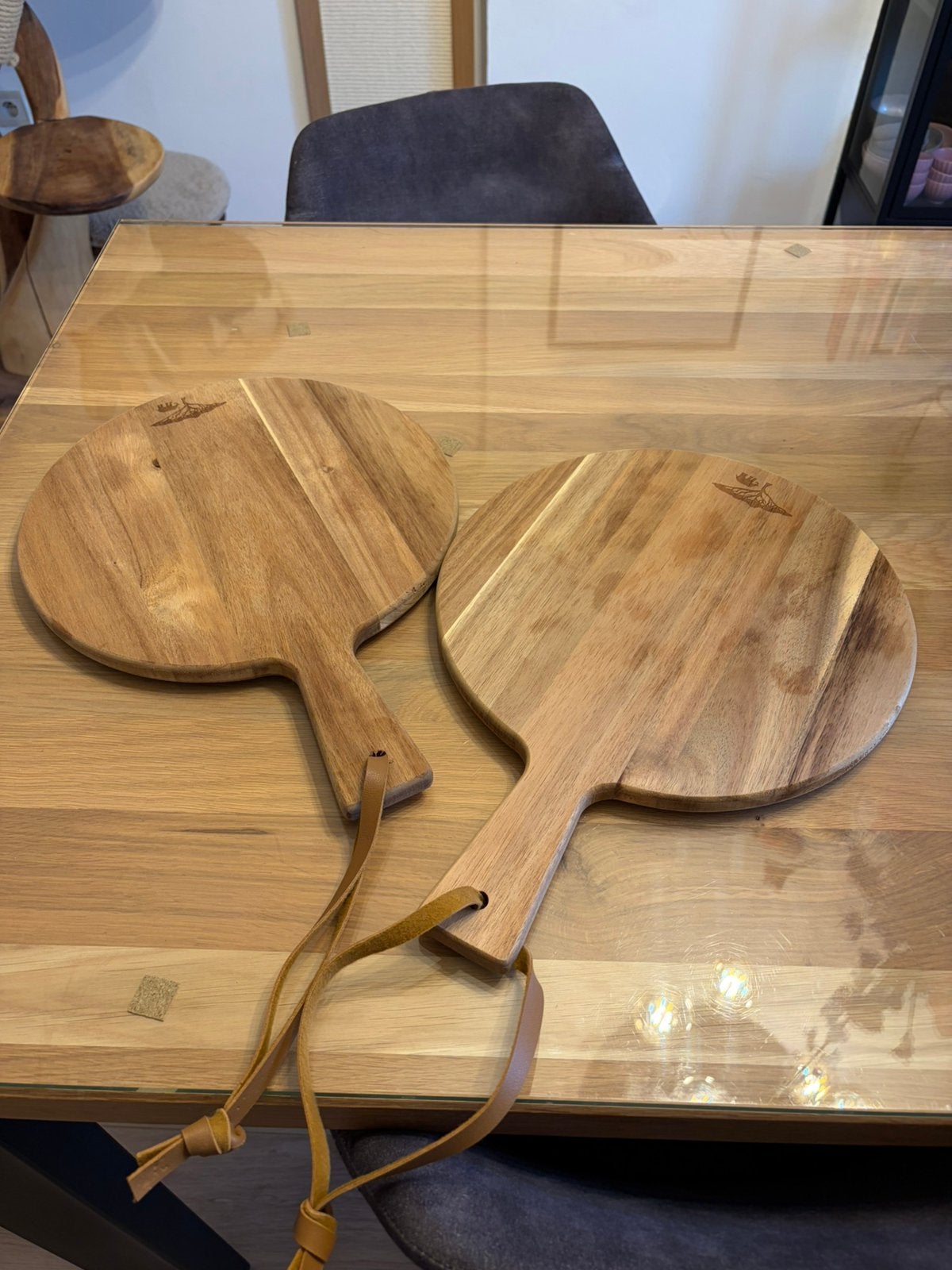 Pizza serveer houten borden, Huis en Inrichting, Ophalen, Zo goed als nieuw, Hout, Dienblad