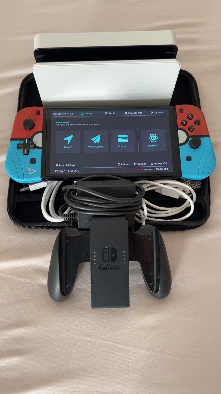 Nintendo Switch OLED (Modded/CFW) – 256GB, Ophalen of Verzenden, Zo goed als nieuw, Switch OLED