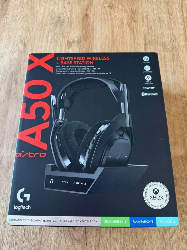Logitech G Astro A50 X Draadloze PC/Xbox/Playstation Gaming, Ophalen of Verzenden, Gaming headset, Zo goed als nieuw